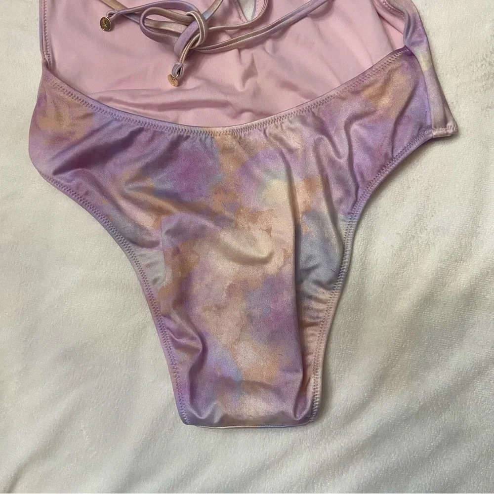New! Victoria's Secret purple tie dye One Piece Swimsuit 3833